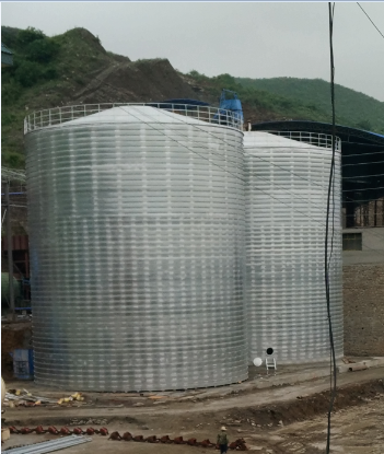 南吕镇粮食钢板仓的安装全过程不用热焊接